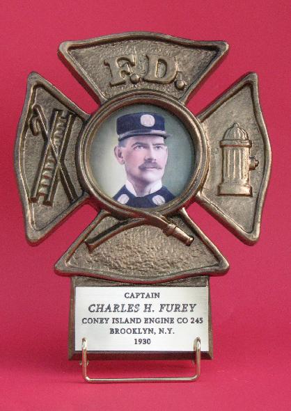 gold firefighter picture frame